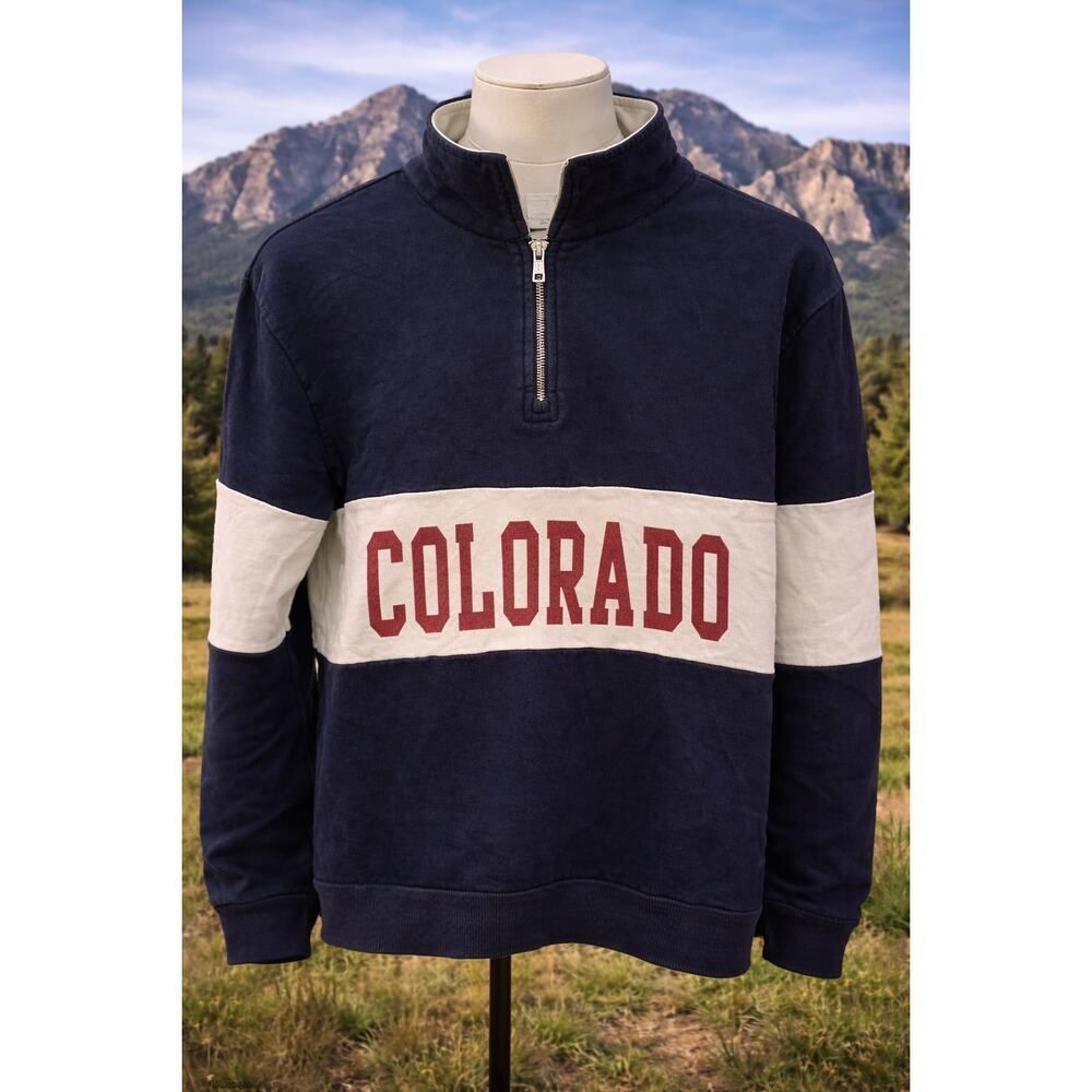 Vintage John Galt Colorado Quarter Zip Y2K Pullover Sweatshirt L